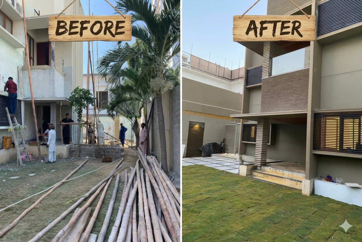 1000 yards 1960's house renovated